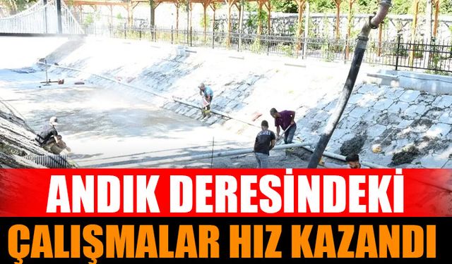 Isparta'da Andık Deresi'ndeki Çalışmalar Hız Kazandı