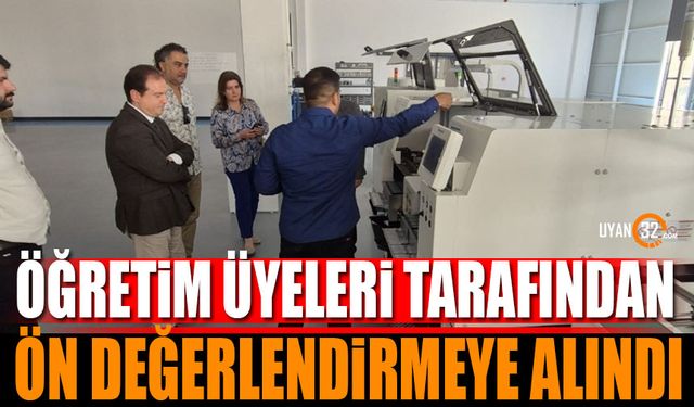 Öğretim üyeleri tarafından ön değerlendirmeye alındı