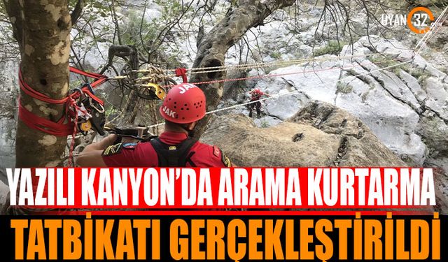 Yazılı Kanyon'da Arama Kurtarma Tatbikatı