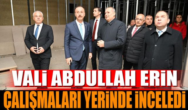 Vali Abdullah Erin Çalışmaları Yerinde İnceledi