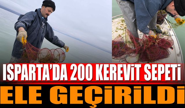 Isparta'da 200 kerevit sepeti ele geçirildi