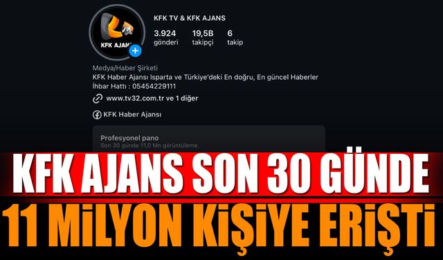 KFK Ajans Son 30 Günde 11 Milyon Kişiye Ulaştı