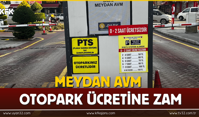 Meydan AVM Otopark Ücretine Zam