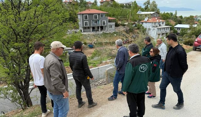 Eğirdir Göktaş Köyü’ndeki Taşkın Kontrol Projesini İncelendi