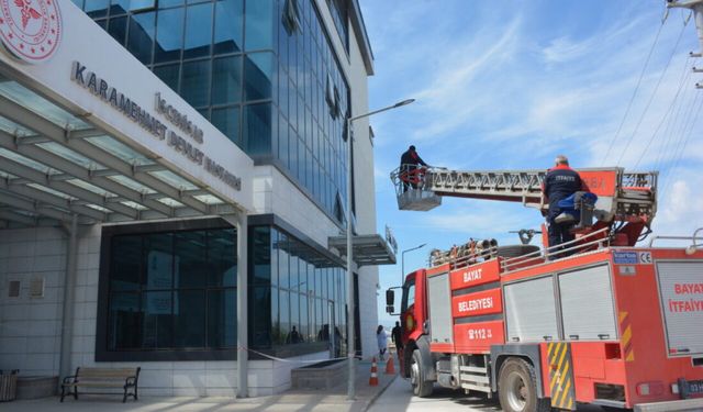 İscehisar'daki Hastanede Afet Tatbikatı Yapıldı