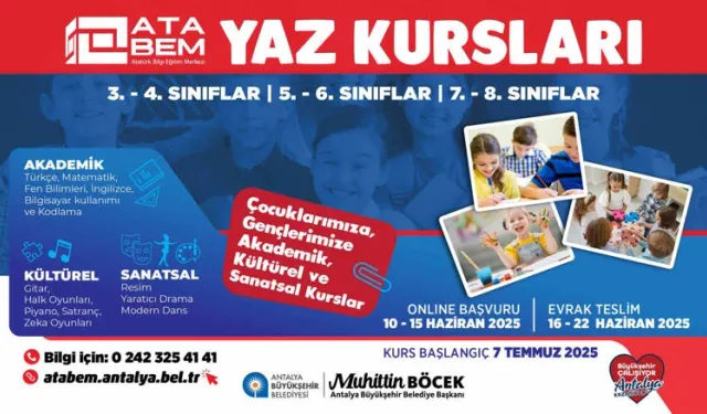 ATABEM yaz kurslarına kayıtlar başladı