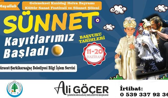 Şarkikaraağaç Belediyesi’nden Sünnet Şöleni Kayıtları Başladı