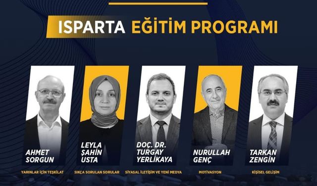 AK Parti Teşkilat Akademisi Isparta Eğitim Programı Başlıyor