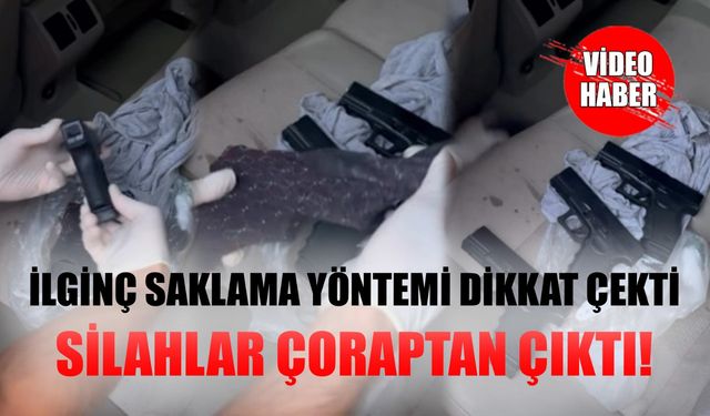 İlginç Saklama Yöntemi Dikkat Çekti: Silahlar Çoraptan Çıktı