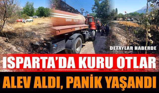 Isparta’da Kuru Otlar Alev Aldı, Panik Yaşandı
