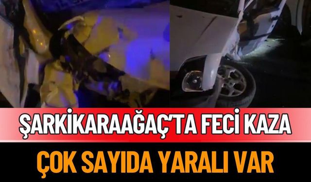 Şarkikaraağaç’ta Panelvan İle Otomobil Çarpıştı: Çok Sayıda Yaralı