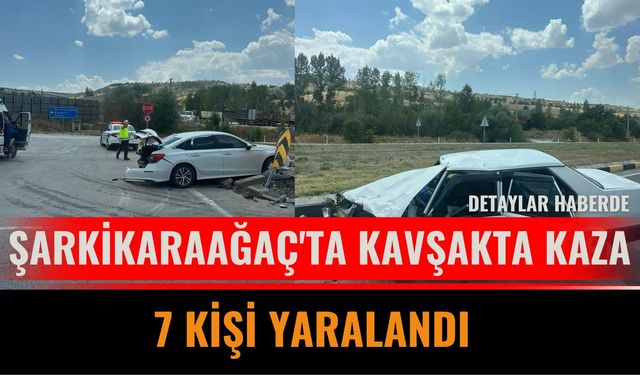 Isparta Şarkikaraağaç'ta Kavşakta Kaza: 7 Kişi Yaralandı