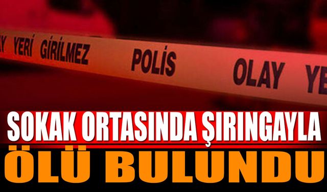Sokak ortasında şırıngayla ölü bulundu