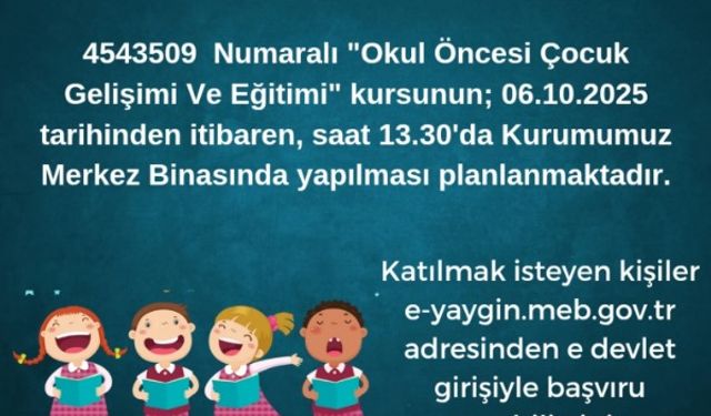 Burdur HEM’den Kurs Başvurusu Duyurusu