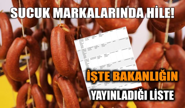 Sucuk Markalarında Hile! İşte Bakanlığın Yayınladığı Liste
