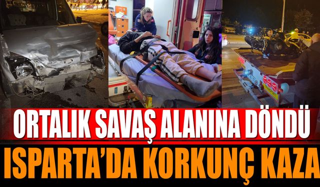 Isparta'da korkunç kaza yaralılar var