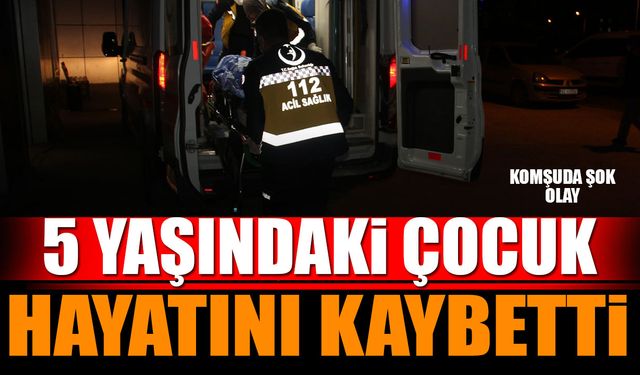 Komşuda Şok Olay 5 Yaşındaki Çocuk Hayatını Kaybetti