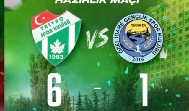 Yalvaçspor’dan Hazırlık Maçında 6-1’lik Farklı Galibiyet