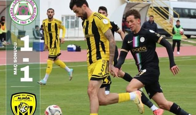 Isparta 32 Spor, Aliağa Futbol A.Ş. ile 1-1 Berabere Kaldı