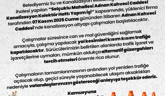 Afyonkarahisar’da Kanalizasyon altyapı çalışmaları başlıyor