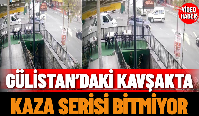 Gülistan’daki Kavşakta Kaza Serisi Bitmiyor
