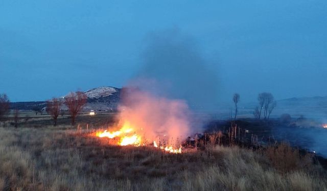 Komşuda Yangın: Yeşilova’da Sazlık Söndürüldü