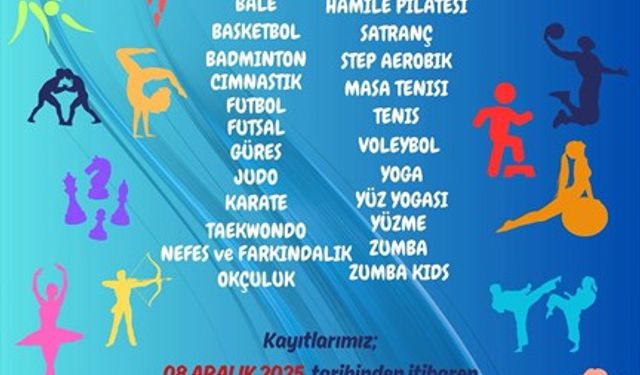 Büyükşehir Belediyesinde yeni dönem spor kursu kayıtları başlıyor