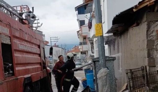 Şarkikaraağaç’ta Bakır Ustasının Dükkanında Yangın