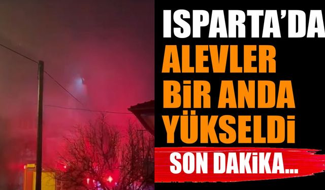 Isparta'da alevler bir anda yükseldi