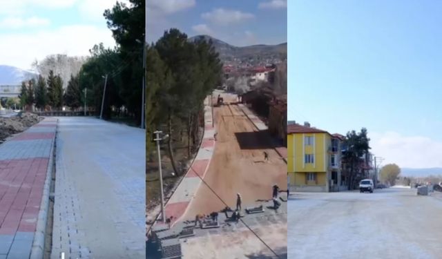 Dinar’da Mahalle Yolları Yenileniyor
