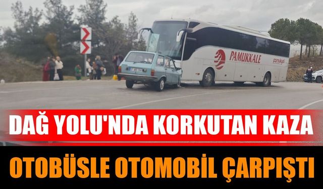 Dağ Yolu'nda Korkutan Kaza: Otobüsle Otomobil Çarpıştı