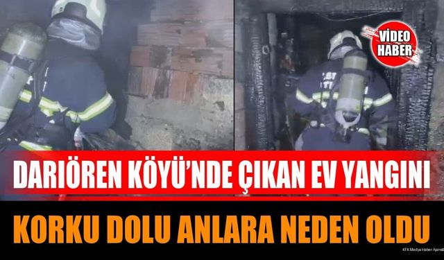 Darıören’de Ev Yangını Paniği