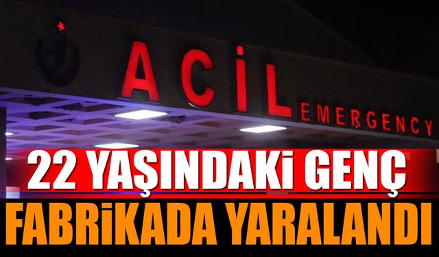 Komşuda 22 yaşındaki genç fabrikada yaralandı