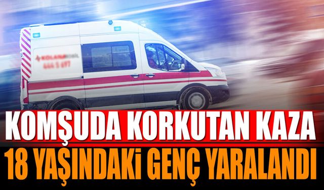 18 yaşındaki genç sürücü yaralandı