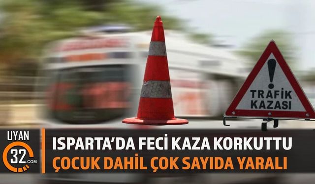 Isparta'da Kontrolden Çıkan Araç Tarlaya Savruldu