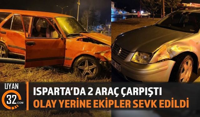 Çevre yolunda 2 otomobil çarpıştı