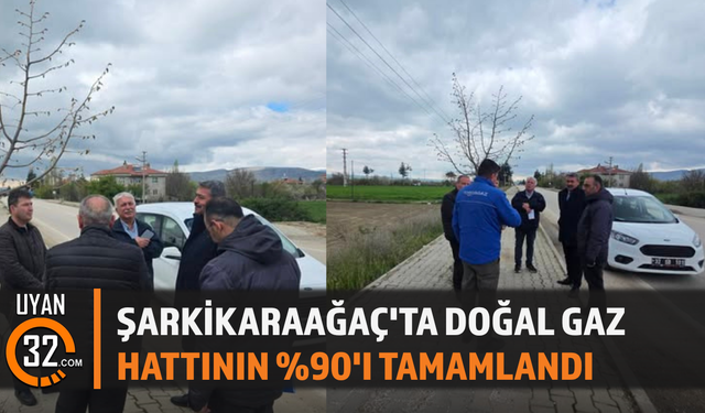 Şarkikaraağaç'ta Doğal Gaz Hattının %90'ı Tamamlandı