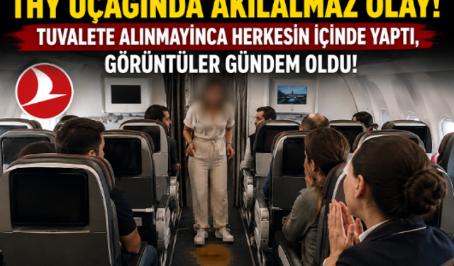 THY Uçağında Akılalmaz Olay! Tuvalete Alınmayınca Herkesin İçinde Yaptı, Görüntüler Gündem Oldu