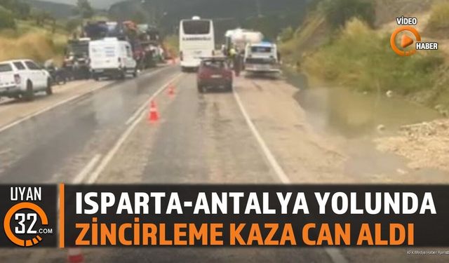 Yağmur Kazayı Getirdi: Isparta-Antalya Yolunda Zincirleme Kaza