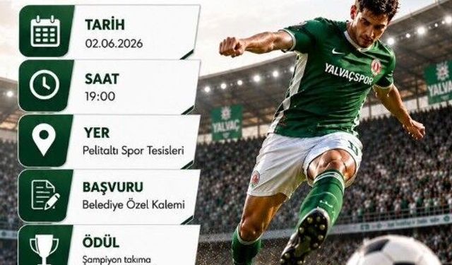 Yalvaç Belediyesi Bahar Futbol Turnuvası Başlıyor