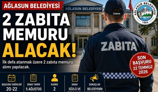 Ağlasun Belediyesi Zabıta Alımı Yapacak