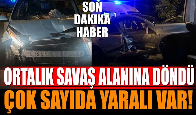 Kavşakta çarpıştılar çok sayıda yaralı var