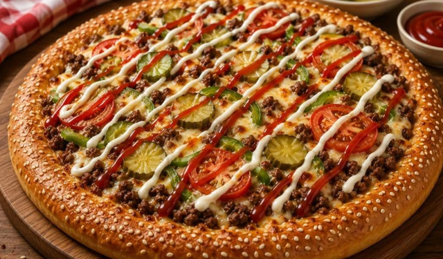 Gelinim Mutfakta Burger Pizzası Tarifi! Hamurlu Burger Pizza Nasıl Yapılır?