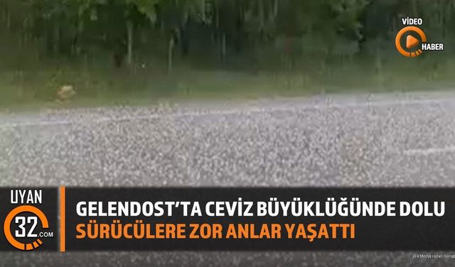 Gelendost'ta Etkili Olan Dolu Sürücülere Zor Anlar Yaşattı