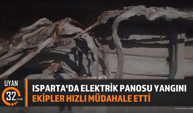 Isparta İş Yerinde Elektrik Panosu Yangını Hızlıca Söndürüldü
