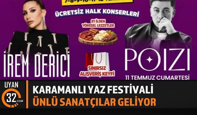 Karamanlı Festivali'nde Yıldızlar Geçidi