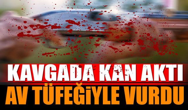 Kavgada kan aktı av tüfeğiyle vurdu