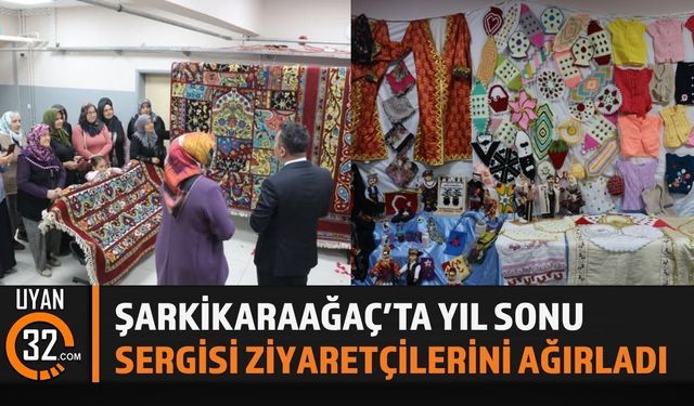 Şarkikaraağaç'ta Halk Eğitim Merkezi Yıl Sonu Sergisi Açıldı