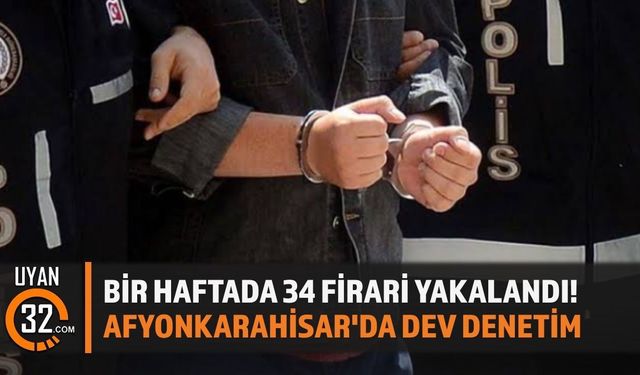 Afyonkarahisar'da Dev Operasyon: Aranan 34 Şahıs Yakalandı