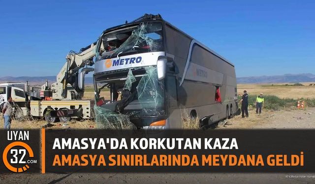 Amasya'da Yolcu Otobüsü Yan Yattı: İstanbul-Ordu Seferinde 46 Yaralı